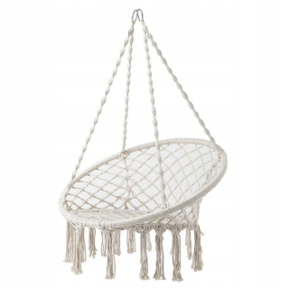 Závesné hojdacie kreslo - Závesné kreslo Stork.wiszdzie.sznur.ecru 50/70x123