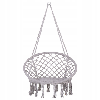 Závesné hojdacie kreslo - Závesné kreslo Makrama Swing Grey Gabella
