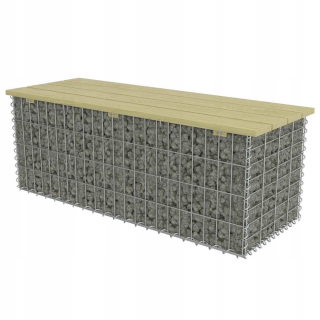 Záhradná lavica, lavička - Gabion Garden lavica Gabion 120 x 40 x 45 cm