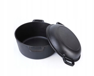 Kotlík na guľáš - Liatinový hrniec s vekom kociołek pate 5l 26 cm