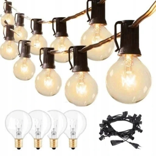 Záhradné girlandy - Girland Garden Lamps 50 žiarovky terasa balkón terasa 15 m