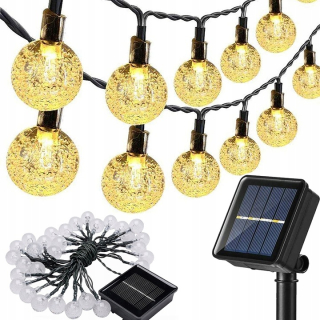 Záhradná závesná lampa - GARLAND SOLÁRNE ZÁHRADNÉ LAMPY 6,5M 50 LED GULIČEK