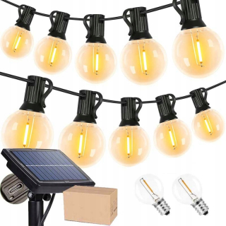 Záhradné girlandy - Girland Solar Light Light Light reťaz 50 LED žiarovky