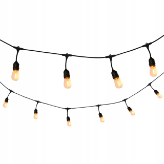 Záhradné girlandy - Vedená skupina LED strany F 10XE27 5,6 m 6W Goldlux