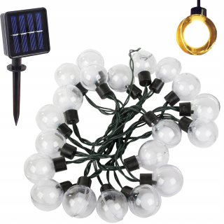 Záhradné girlandy - SLNEČNÁ ZÁHRADNÁ GARLANDA, 20 LED TEPELNÝCH SVIETID