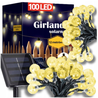 Záhradné girlandy - Skupina Solar Girld Solar Lights LED svetlá 100 staré