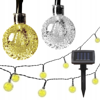 Záhradné girlandy - Solar Girld Garden Balls 40 LED