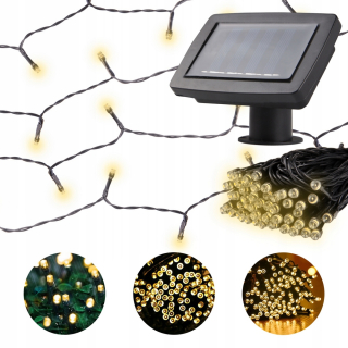 Záhradné girlandy - Solárne girlandské záhradné lampy reťaz 100 LED