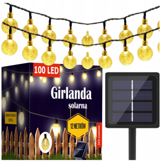 Záhradné girlandy - SOLÁRNE ZÁHRADNÉ GARLANDY LED LAMPY 100 ŽIAROV