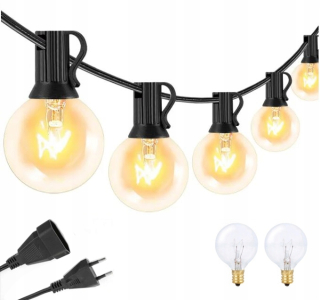 Záhradné girlandy - Garden Light Garland 7,6 m 25 reťazových žiaroviek