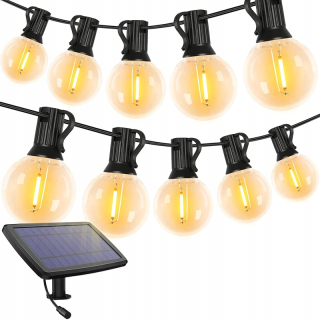 Záhradné girlandy - LED ZÁHRADNÉ SVETLO GARLAND 15M 50xG40 Žiarovka