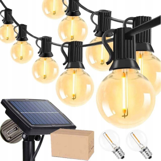 Záhradné girlandy - Girland Solar Light Lighte 7,6 m+25x LED žiarovky