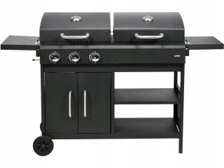 Plynový gril - Plynový gril dve komory 3 horáky 8,4 kW