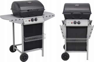 Plynový gril - Plynový gril 5,5 kW 2 horáky piezo bočné police