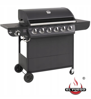 Plynový gril - El Fuego Columbus 6+1 Solid Gas Grill Solid 21KW !!