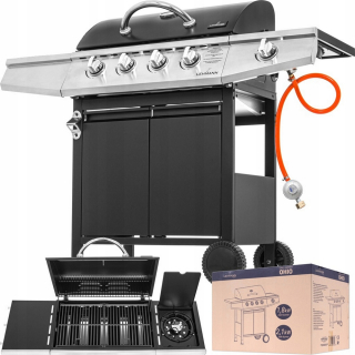 Plynový gril - Lehmann Ohio 4+1 liatinový rošt 9,3 kW
