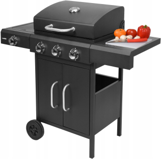 Plynový gril - Záhradný plynový gril 3 bočné horáky +1 strana 11,6 kW