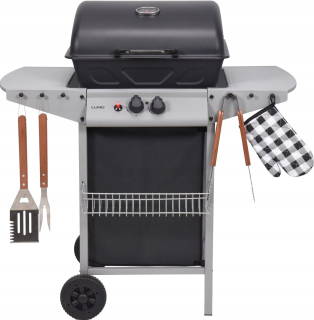 Plynový gril - Záhradný gril 5,5 kW 2 piezo lundové horáky