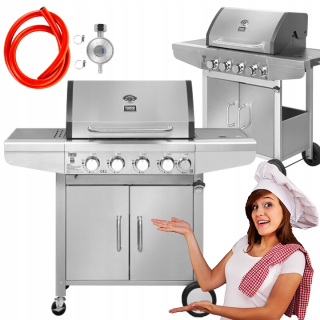 Plynový gril - Master 5000 Garden Plyn Grill Termometer rošt