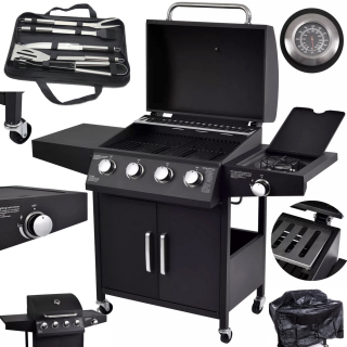 Plynový gril - 3in1 Carbon Grill Garden Smokehouse Purnace