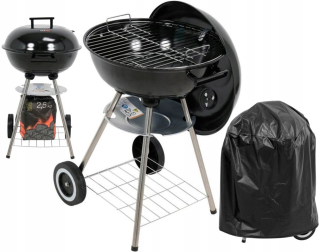 Gril na drevené uhlie - Lund Grill Garden Grill 99906 Round s vekom rošt + kryt