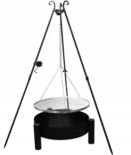 Záhradné ohnisko - Garden Grill Triangle rošt fi 70 inox krb
