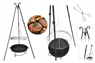 Záhradné ohnisko - Garden Grill Triangle Roefed 60 Chromo nikel