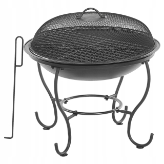 Záhradné ohnisko - Garden Hereth Grill pre čiernu oceľovú terasu
