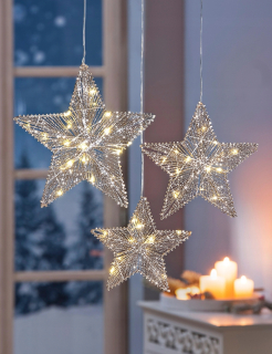 Hviezda Glitter Star Set 3 kusy LED