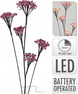 Dekoratívne vetvička 30led 90 cm zasnežené