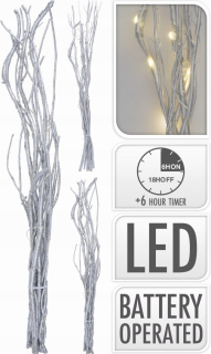 Dekoračné svietiace vetvičky 40 cm 12 LED teplé b