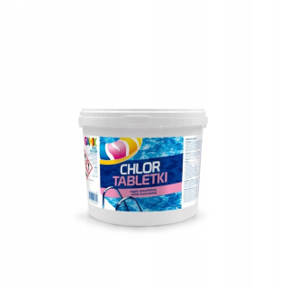 Bazénová chémia - Gamix chlór tablety 5 kg dlhé -baktericídne.