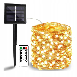 Solárna zapichovacia záhradná lampa - Girlanda Grear Garden s 300led+ pilot