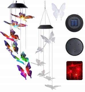 Solárna zapichovacia záhradná lampa - Skupina Girld Solar Windy Bell Butterfly