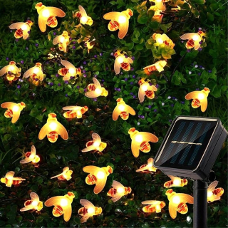 Záhradné girlandy - Solar Girld LED Lancu Garden Lamps Solar Bee 6,5 m 30led