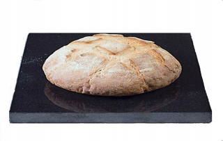 Gril na drevené uhlie - Žulová pizza kameň pre gril 37x35cm + recept