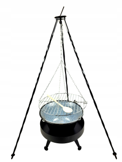 Záhradné ohnisko - Gril 120 cm srdcovej frekvencie 40 rošt 40 cm kotol 6 l