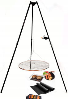 Záhradné ohnisko - Bonfire Grill 220 cm+nerezový rošt 80 cm xxl
