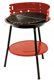 Gril na drevené uhlie - Uhlíkový gril, 35 cm v lakovanej polici