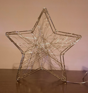 Hviezda 140 LED kov 3d 30 cm zlata
