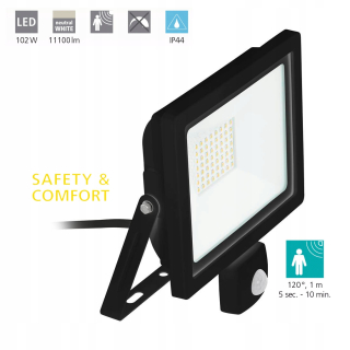 Záhradné halogény - Halogénové LED podsvietenie externý reflektor 102 W eglo faedo pohyb
