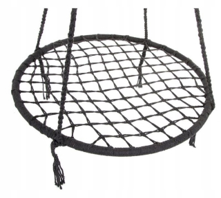 Závesné hojdacie kreslo - Otvorená hojdačka hojdačka 80 cm šedá 120 kg
