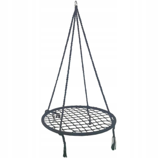 Závesné hojdacie kreslo - Hojdačka s otvorenou prácou 80 cm šedá