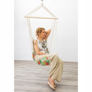 Záhradná hojdacia sieť hamak - NB5031 zelený priemer 100 cm Storky Nest Swing
