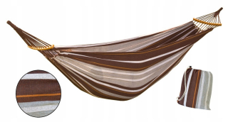 Záhradná hojdacia sieť hamak - Záhradná hojdačka z 2 -osobného kempingu XXL 250x150 cm
