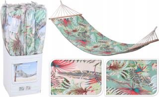 Záhradná hojdacia sieť hamak - Hojdačka + oceľový záhradný rám 80x200 Deckchair