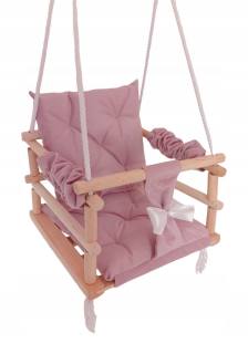 Záhradná hojdačka - Swing 3in1 Children ružové šitie domy záhradná izba darček na zamatový lopatk