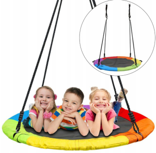 Závesné hojdacie kreslo - Detská výkyvná Storky Nest Garden 120 cm