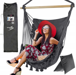 Záhradná závesná stolička - Hojdačka VEĽKÁ STOLIČKA Brazílska stolička BOHO STYLE