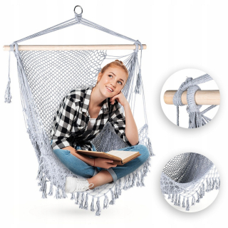 Záhradná závesná stolička - Brazílsky závesný boho hojdajúci kreslo kreslo